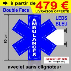 Croix Ambulance - Enseigne lumineuse à leds