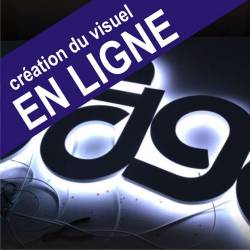 RETRO ECLAIRAGE - Lettres PVC Relief Lumineuses à LEDS - "TYPE : E"